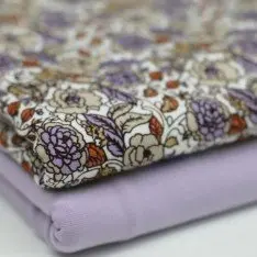 Jersey Cotton Fabric Digital Print - Cauliflower Lilac
