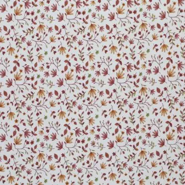 Jersey Di Cotone Stampa Digitale - Foglia Di Castagno Argilla Rosa - (Jersey Di Cotone Digitale Stampata)
