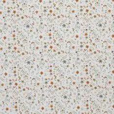Jersey Cotton Fabric Digital Print - Flower Collage Beige