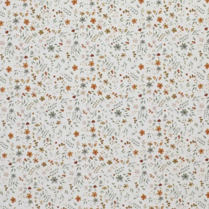 Jersey Cotton Fabric Digital Print - Flower Collage Beige | Rijs Textiles Jersey Cotton Fabric Digital Print - Flower Collage Beige - (Jersey Cotton Fabric Digital Print)