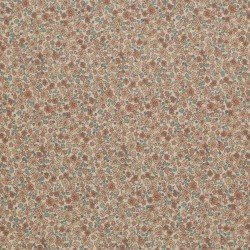 Rib Knit Jersey Fabric - Sweet Little Flowers Cacao