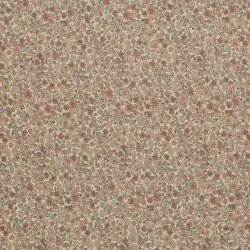 Tessuto Jersey Di Cotone Costine - Piccoli Fiori Dolci Cacao Tessuto Jersey Di Cotone Costine - Piccoli Fiori Dolci Cacao