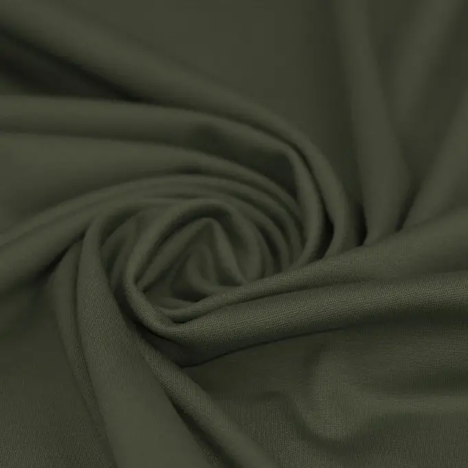 Tessuto Punta Di Milano Jersey Verde Militare - (Jersey Tessuti)