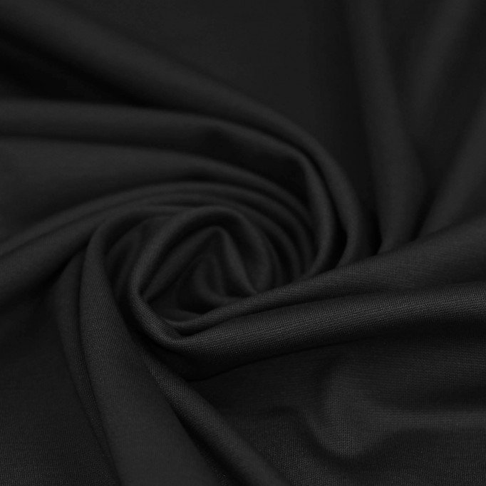 Punta Di Milano Jerseystoff Schwarz - (Jersey Stoffe)