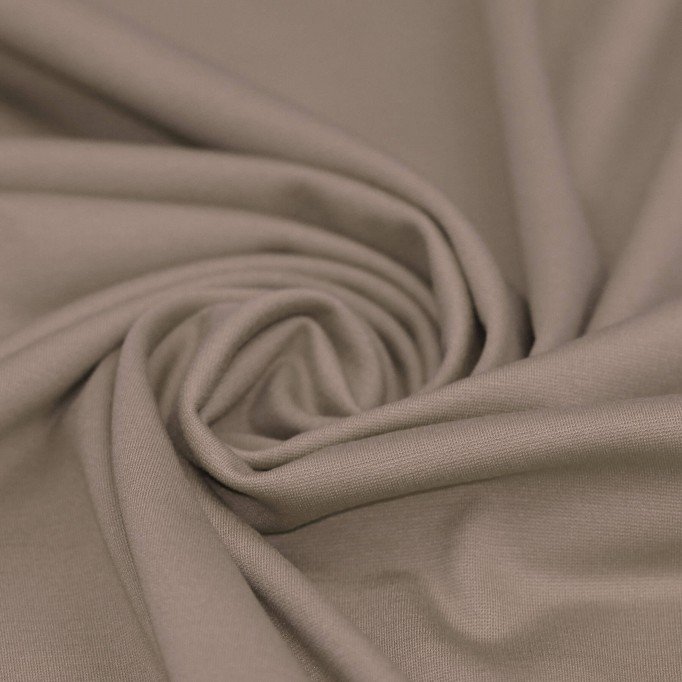 Punta Di Milano Jerseystoff Dunkel Beige - (Jersey Stoffe)