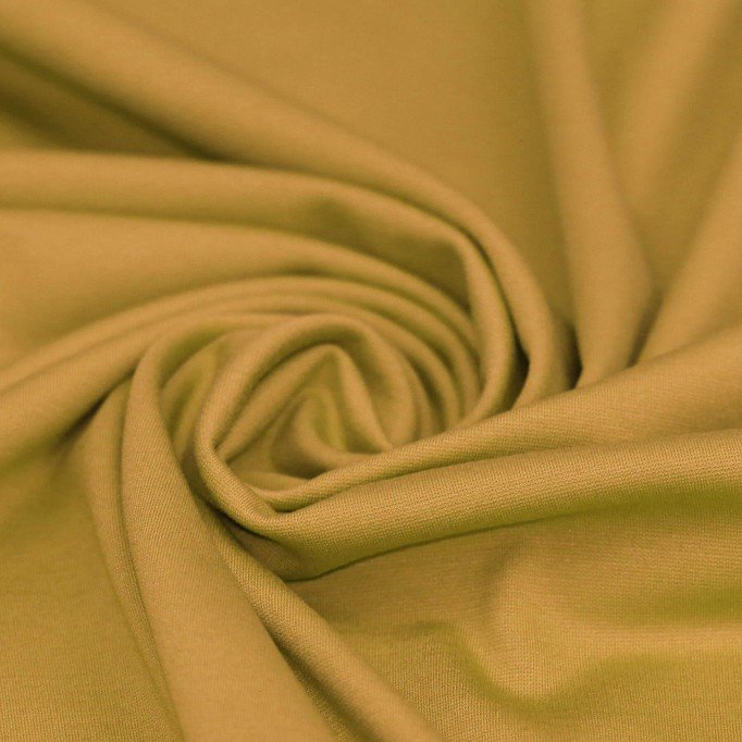 Punta Di Milano Jerseystoff Ocker - (Jersey Stoffe)