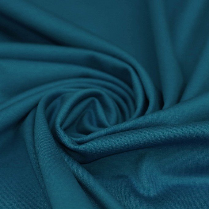 Punta Di Milano Jerseystoff Petrol Blau - (Jersey Stoffe)