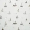 Tessuto Jersey Di Cotone Costine - Barche a Vela