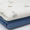 Rib Knit Jersey Fabric - Sailboats | Rijs Textiles Rib Knit Jersey Fabric - Sailboats - (Jersey Fabrics)
