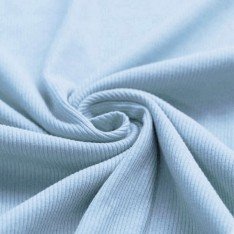 Rib Knit Jersey Fabric Light Blue