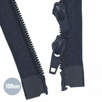 Two-Way Spiral Zipper YKK Navy (058) 100CM Nylon