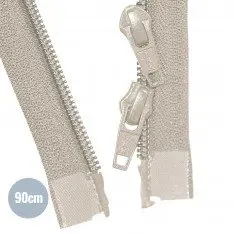 Two-Way Spiral Zipper YKK Light Beige (572) 90CM Nylon