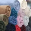 Tissu Lainage Foulé Vert Olive - (Tissu Laine Bouillie)