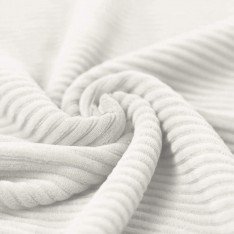 Big Knitted Corduroy Jersey Fabric Ecru