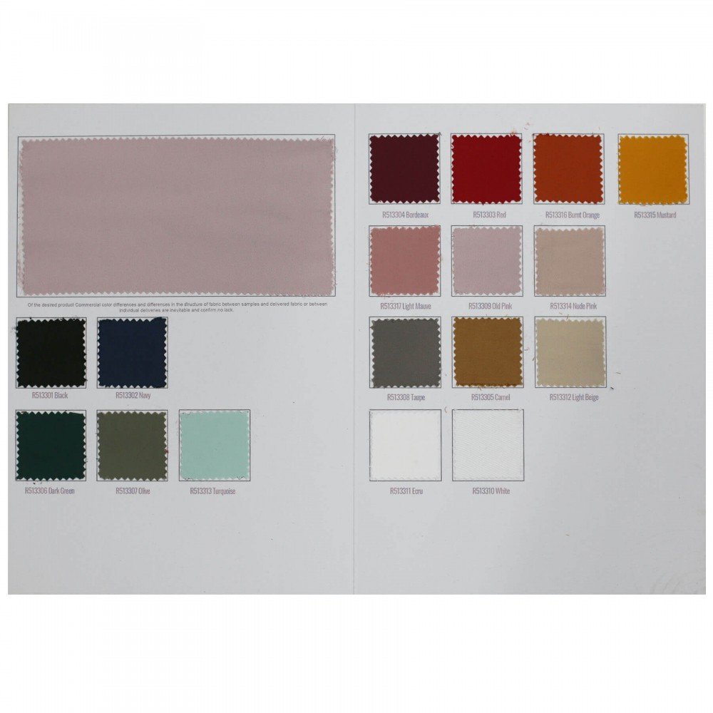 Deluxe Stretch Satin Fabric Sample Card Deluxe Stretch Satin Fabric Sample Card