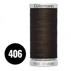 Gütermann Fil Extra Fort Brun 100M (406) 