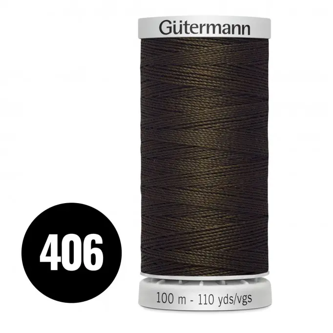 Gütermann Extra Strong Brown 100M (406) - (Sewing Threads)