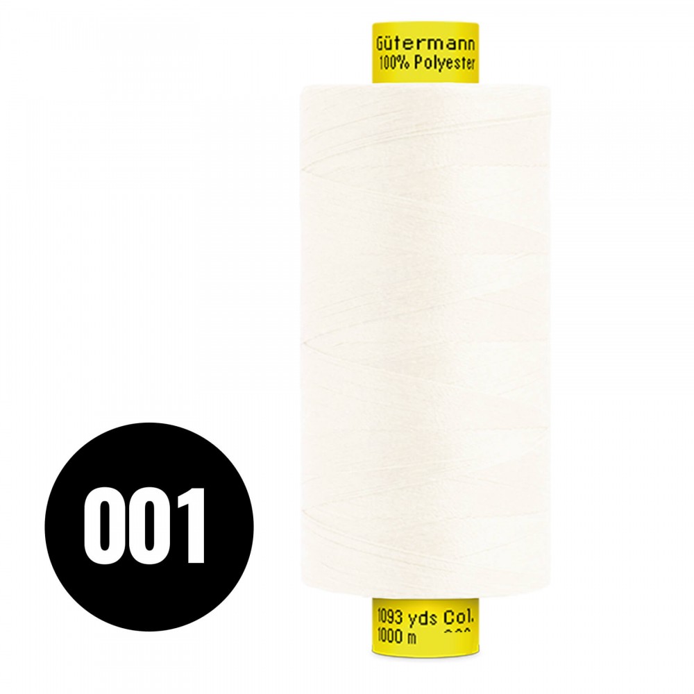 Gütermann Fils à Coudre MARA 120 Crème Clair 1000M (001) Gütermann Fils à Coudre MARA 120 Crème Clair 1000M (001)