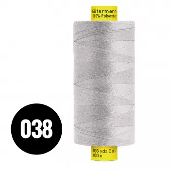 Gütermann Filo Da Cucito MARA 120 Grigio Chiaro 1000M (038)