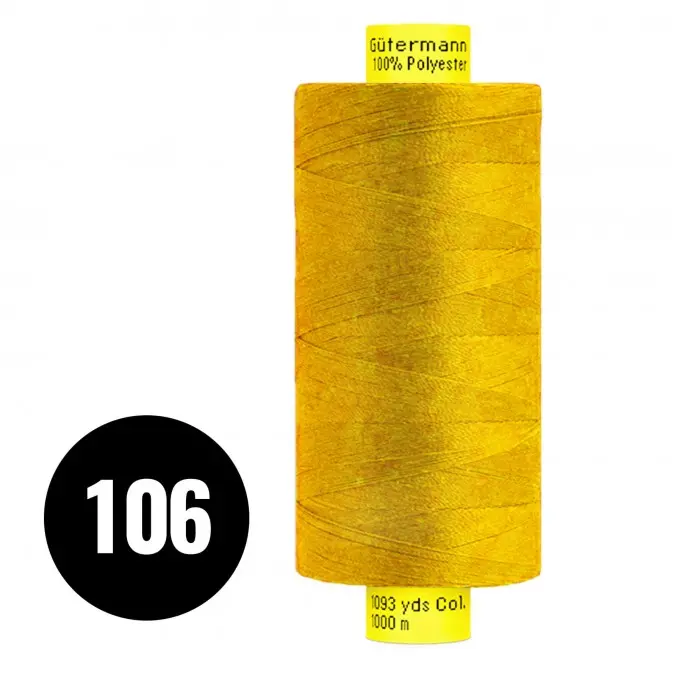 Gütermann Filo Da Cucito MARA 120 Giallo 1000M (106) - (Filati Cucirini)