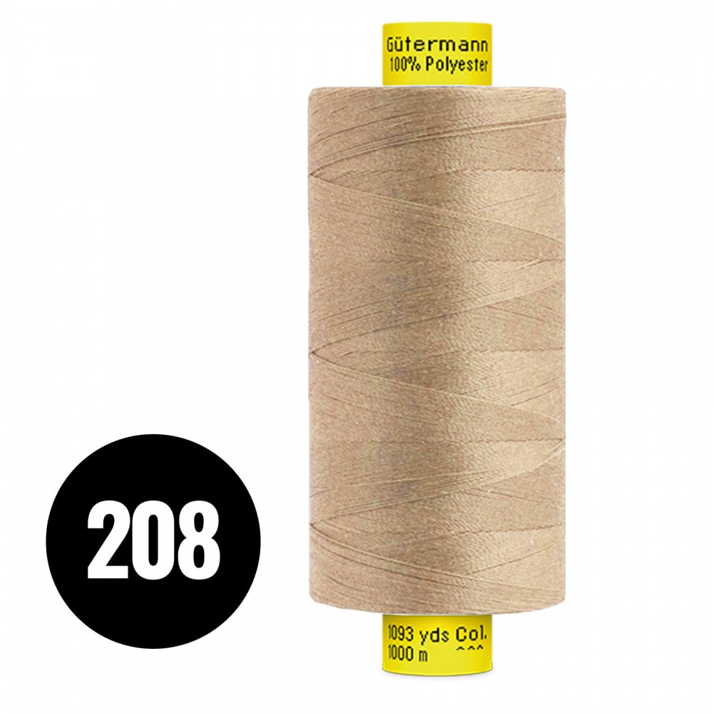 Gütermann Fils à Coudre MARA 120 Beige Foncé 1000M (208) Gütermann Fils à Coudre MARA 120 Beige Foncé 1000M (208)
