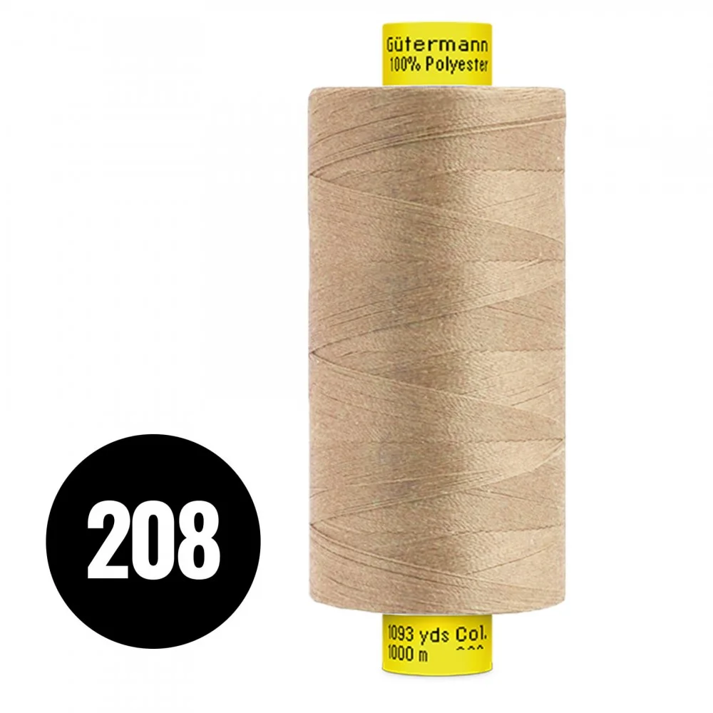 Gütermann Filo Da Cucito MARA 120 Beige Scuro 1000M (208)