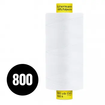 Gütermann Filo Da Cucito MARA 120 Bianco 1000M (800)