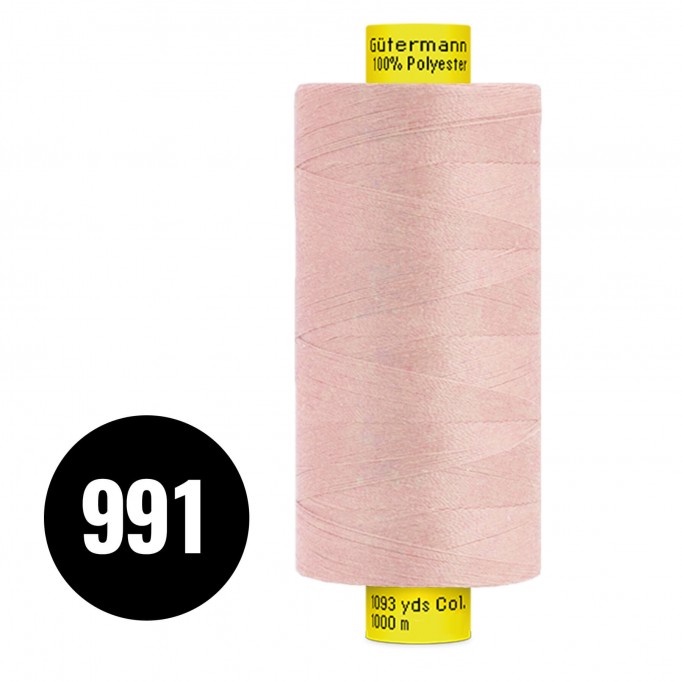 Gütermann Filo Da Cucito MARA 120 Nude Rosa 1000M (991) - (Filati Cucirini)