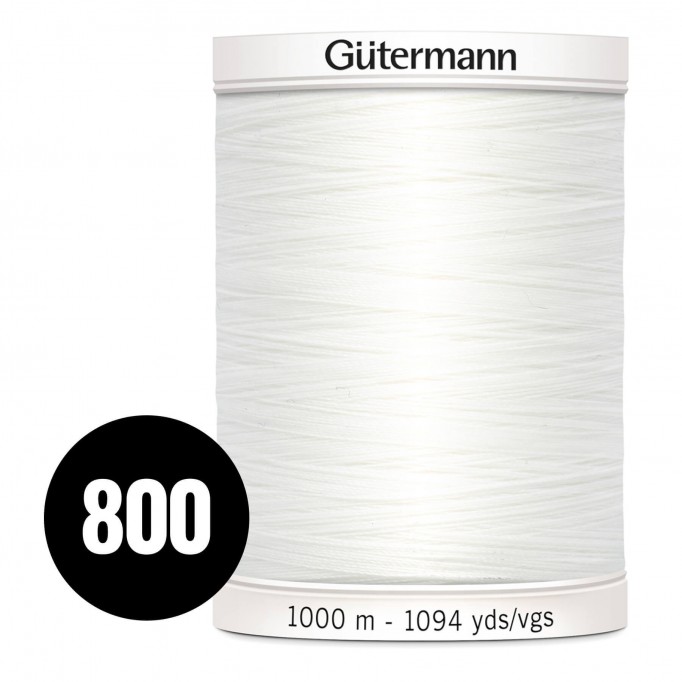 Gütermann Allesnäher Weiß 1000M (800) - (Nähgarn)