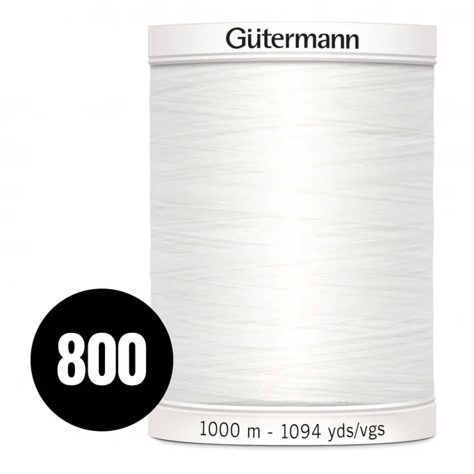 Gütermann Allesnäher Weiß 1000M (800) - (Nähgarn)
