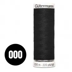 Gütermann Alla Tygers Tråd Sort 200M (000)