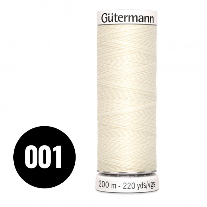 Gütermann 001 Hell Creme 200M (043) - (Nähgarn)