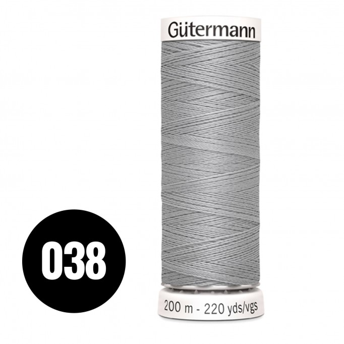 Gütermann 038 Gris Clair 200M (043) - (Fils à Coudre)