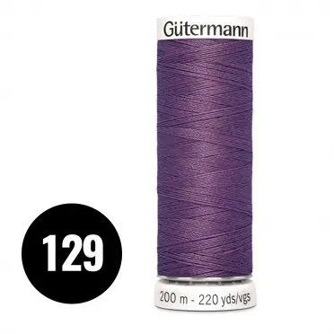 Gütermann Sew-All Dark Lilac 200M (129) Gütermann 129 Dark Lilac 200M (043) - (Sewing Threads)