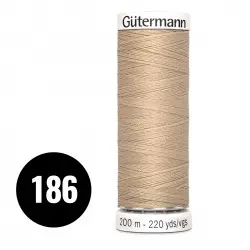 Gütermann Alla Tygers Tråd Beige 200M (186)