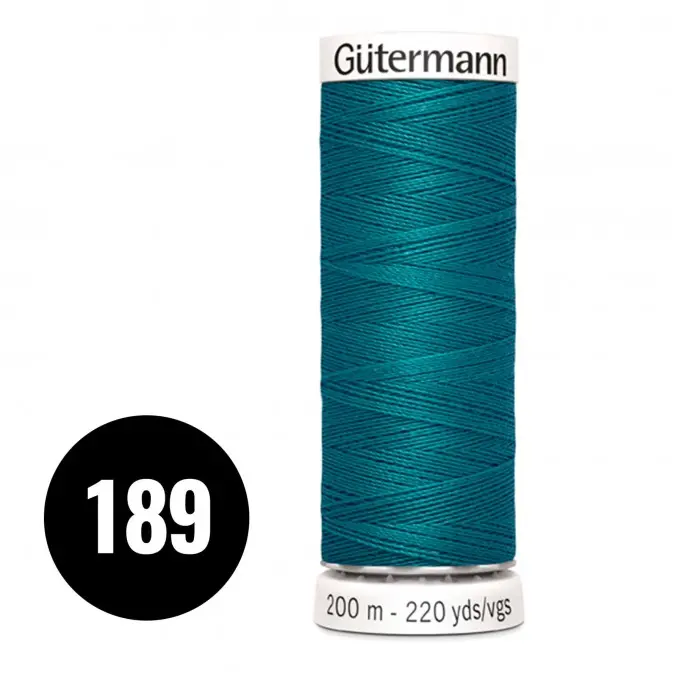 Gütermann 189 Petrol Grøn 200M (043) - (Sytråd)