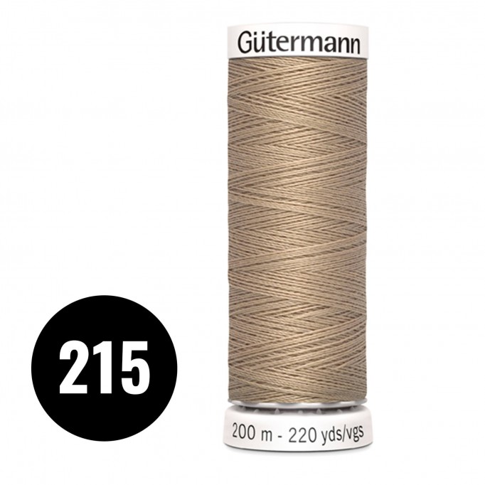 Gütermann 215 Mørk Beige 200M (043) - (Sytråd)