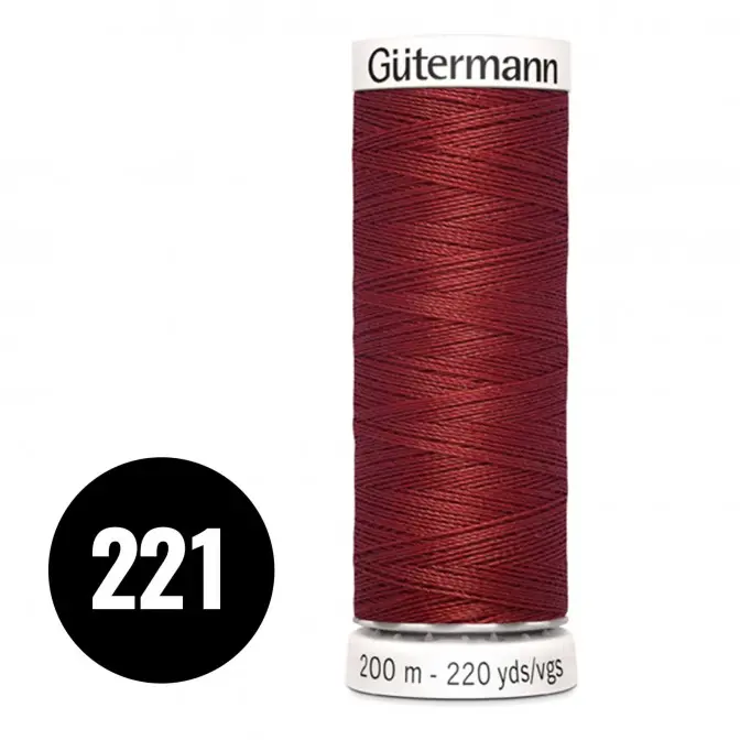 Gütermann 221 Donker Rood 200M (043) - (Naaigaren)