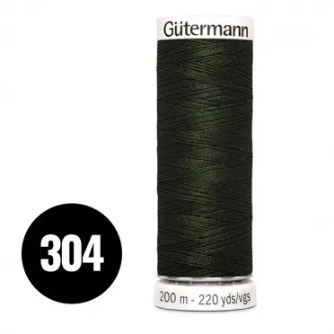 Gütermann 304 Schwarz Grün 200M (043) - (Nähgarn)