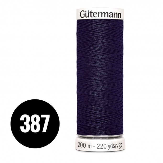 Gütermann 387 Navy Sort 200M (043) - (Sytråd)