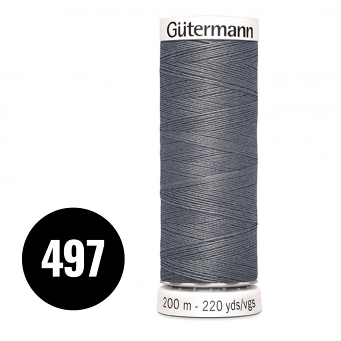 Gütermann 497 Gris Houille 200M (043) - (Fils à Coudre)