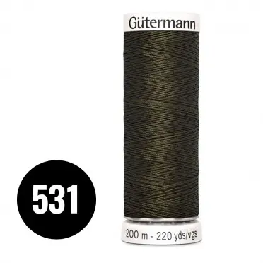 Gütermann 531 Schwarz Khaki 200M (043) - (Nähgarn)