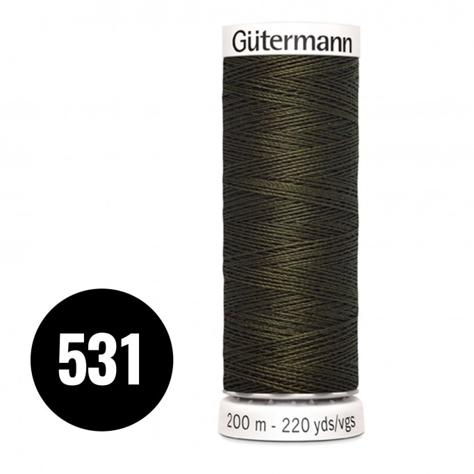 Gütermann 531 Nero Khaki 200M (043) - (Filati Cucirini)