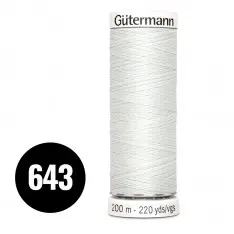 Gütermann Alla Tygers Tråd Lysegrå Råhvid 200M (643) 