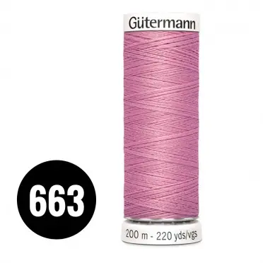 Gütermann 663 Mørk Pink 200M (043) - (Sytråd)