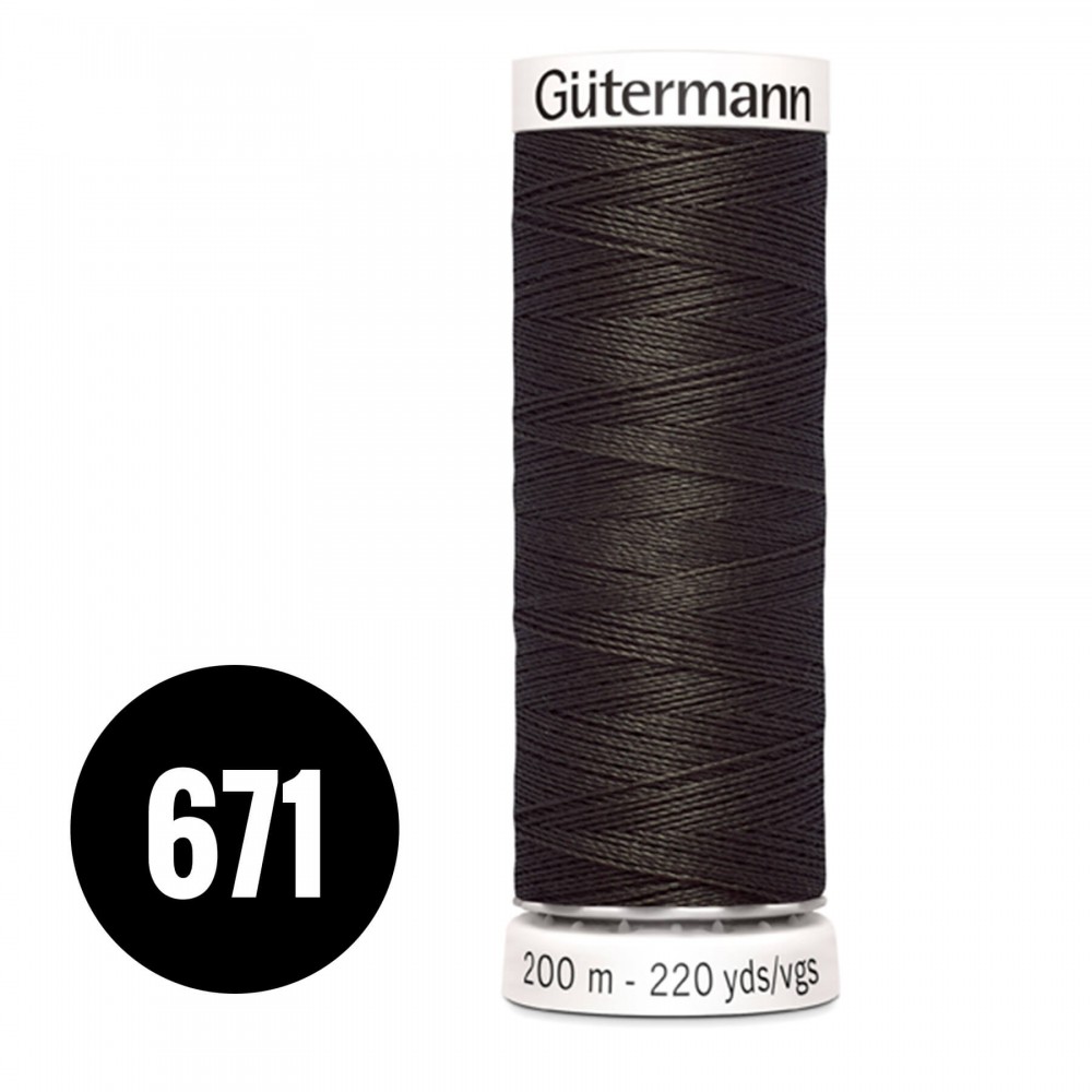 Gütermann Fil à Coudre Universel Noir Brun 200M (671) Gütermann Fil à Coudre Universel Noir Brun 200M (671)