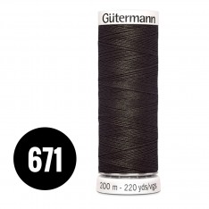 Gütermann Fil à Coudre Universel Noir Brun 200M (671)