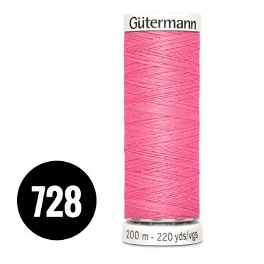 Gütermann 728 Fluor Roze 200M (043) - (Naaigaren)