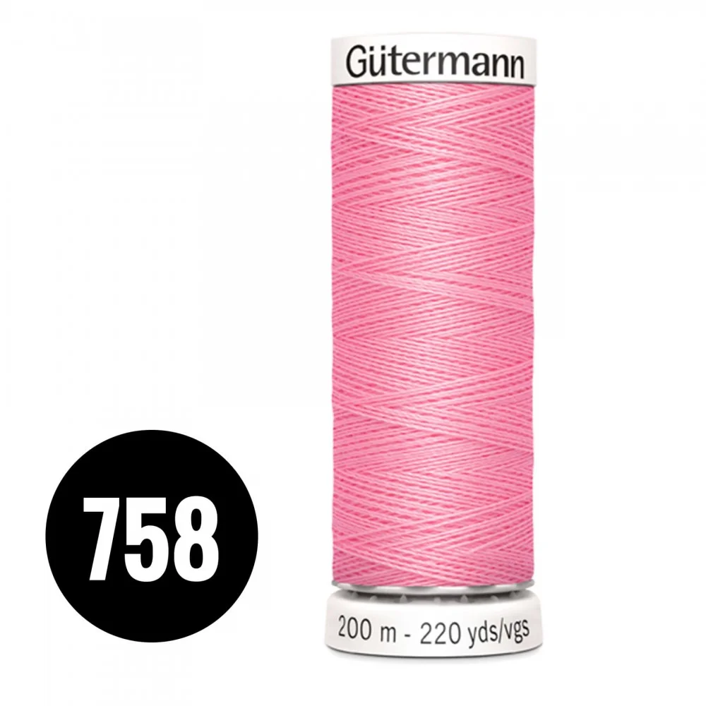 Gütermann Allesnaaier Fluor Rose 200M (758)