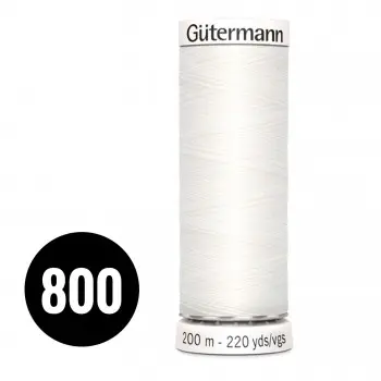 Gütermann Alla Tygers Tråd Hvid 200M (800) Gütermann Alla Tygers Tråd Hvid 200M (800)